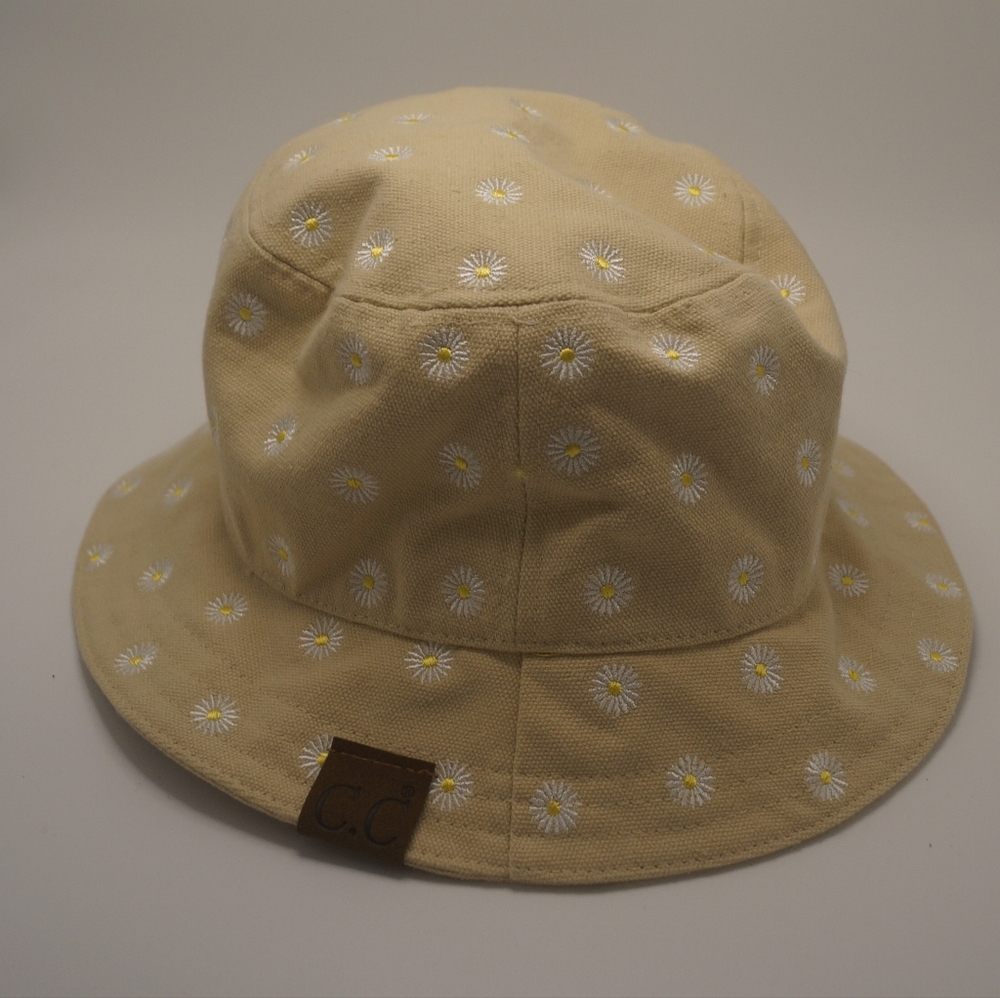 CC Beige Daisy Bucket Hat